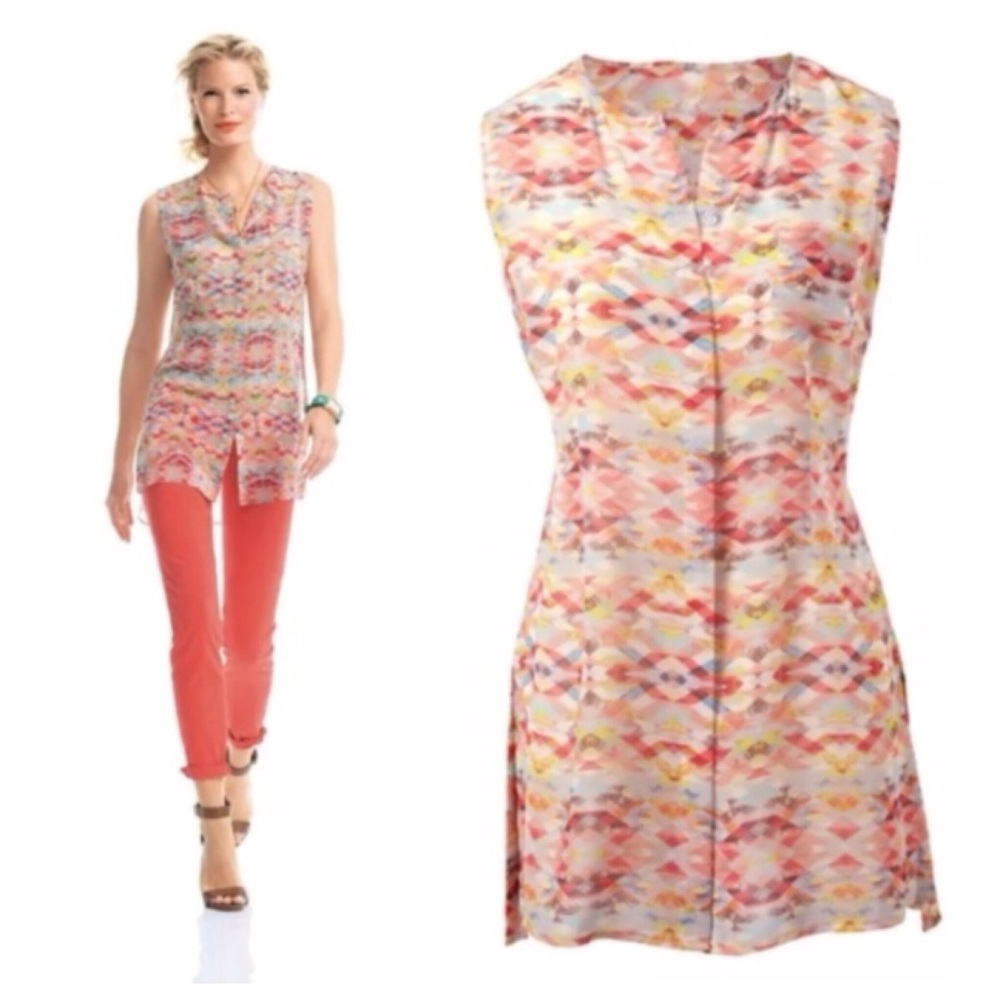 SALE!! CAbi Avery Sleeveless Button Down Tunic Sm